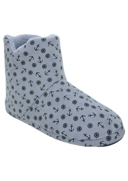 Erkek Ev Botu&panduf Çapa Desenli Gri fiyatları