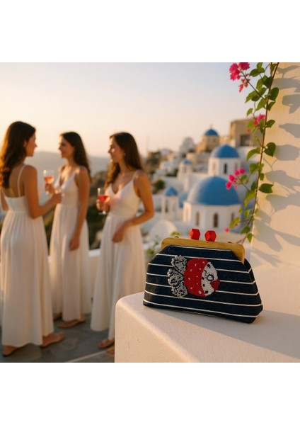 Balıklı Burslu Çanta