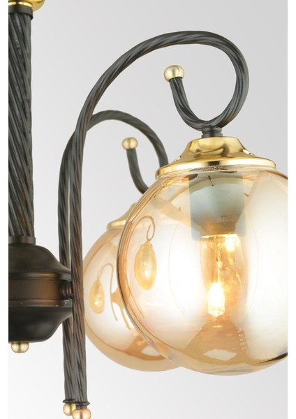 Şık 3’lü Bal Glop Camlı Aşağı Bakan Lüks Avize, Modern ve Zarif Tasarım indirimleri