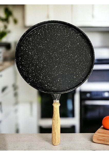 Çift Taraflı Gerçek Döküm 35CM Gözleme, Börek ve Izgara Tavası Siyah modelleri