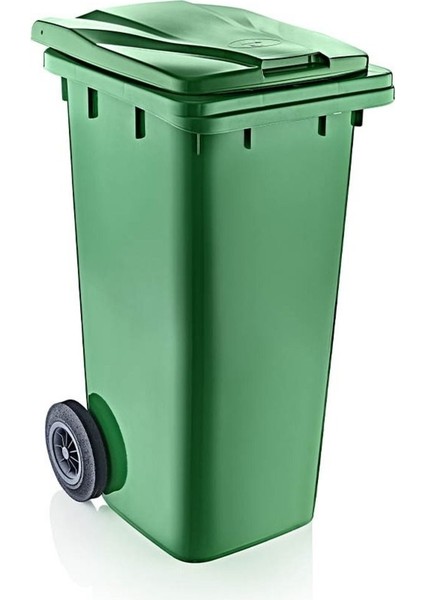 120 Lt Yeşil Tekerlekli Çöp Konteyneri, Dayanıklı ve Kullanışlı Tasarım
