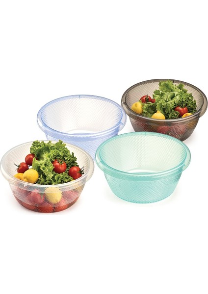 Dörtli Badya Seti, Bulaşık Leğeni ve Çok Amaçlı 9,5 Litre Geniş Set