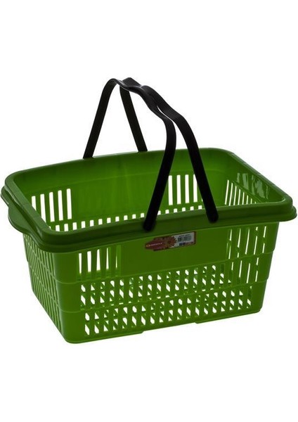 SY-2260 Çift Saplı Plastik Market Taşıma Sepeti Yeşil 6 Adet modelleri