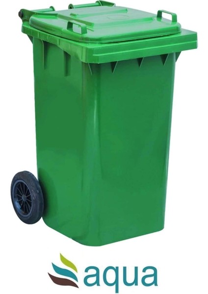 Yeşil 120 Lt Çöp Konteyneri, Dayanıklı ve Pratik Kullanım Sağlar.