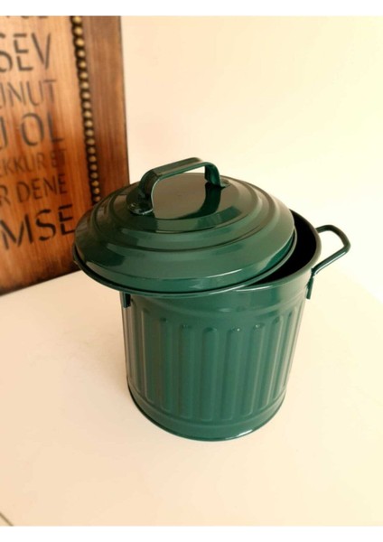 Yeşil Galvaniz Tezgah Üstü Çöp Kovası 4 Lt, Dayanıklı ve Pratik Kullanım Sağlar modelleri