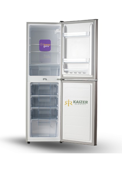 KAiZER Germany 240 Buzdolabı ALTTAN BUZLUK -Antrasit 12 volt / 24 volt modelleri