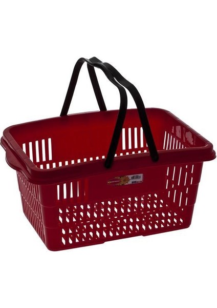 SY-2260 Çift Saplı Plastik Market Taşıma Sepeti Kırmızı 6 Adet modelleri