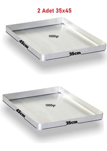 Alüminyum Köşeli Baklava ve Börek Tepsisi 35X45CM, 1000G, Dayanıklı ve Şık Tasarım