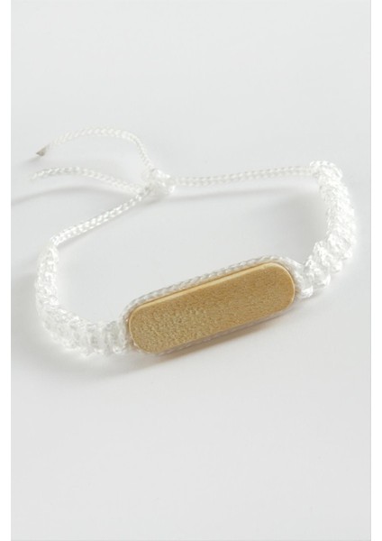 Ahşap Makrome Örgülü Bileklik