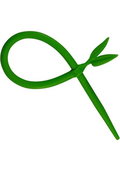 Yeşil Yaprak Tasarımlı Silikon Poşet ve Kablo Bağlayıcı Seti, 17 Cm, 5'li fırsatları