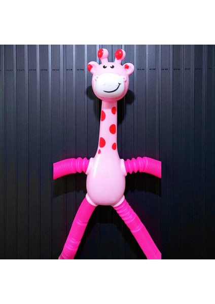 1 Pcs Orange Giraffe Anımal Pop Tubes Turuncu Zürafa Teleskopik Uzayan Zürafa Eğitici Oyuncak fiyatları