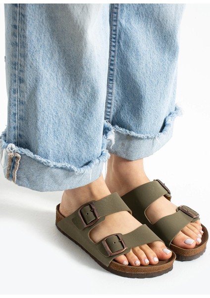 Fuga Comfort Haki Unisex Tokalı Terlik – Ortopedik, Hafif, Kaymaz Taban fiyatları