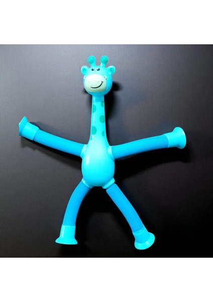 3 Pcs Giraffe Anımal Pop Tubes Pembe Mavi Turuncu Zürafa Teleskopik Uzayan Zürafa Eğitici Oyuncak modelleri