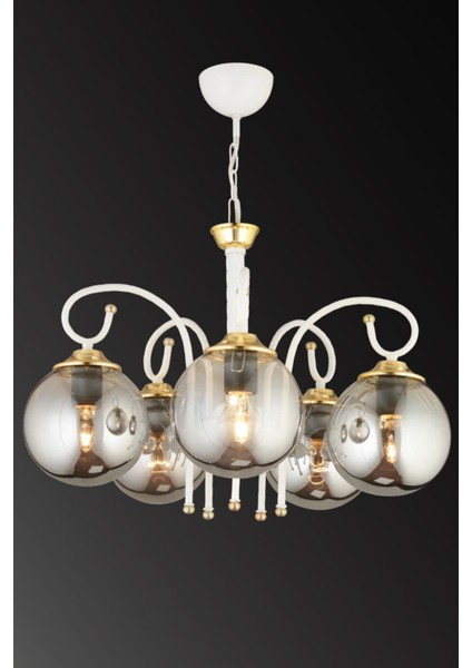 Şık 5'li Füme Camlı Avize, Modern ve Zarif Aydınlatma Seçeneği fiyatları