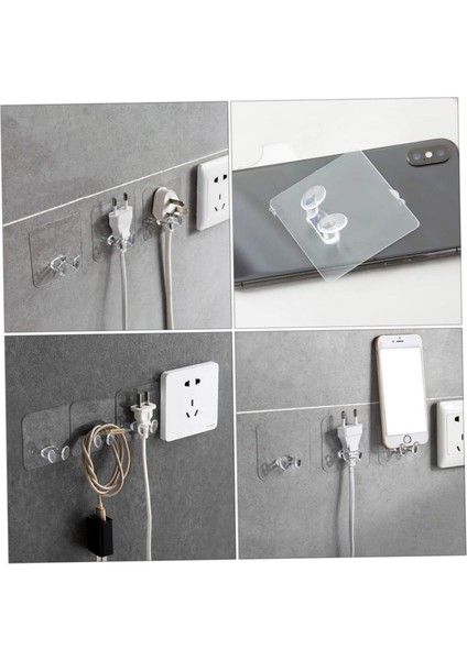 Turuncu Kendinden Yapışkanlı Kablo ve Priz Askısı, Organizer, Traş Bıçağı Askısı (10 Adet) fiyatları