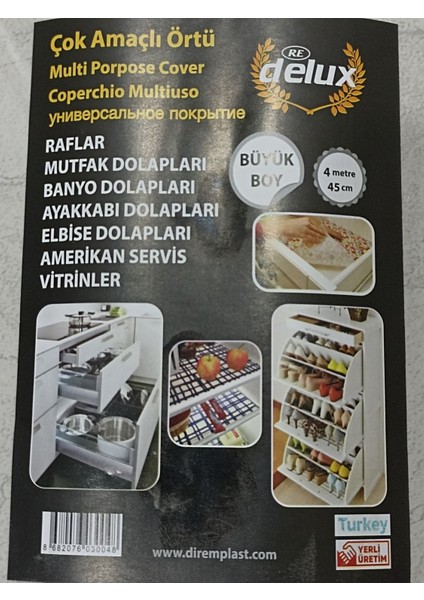 Geniş Çok Amaçlı Dolap Içi Düzenleyici, Siyah, 4m x 45CM, Mutfak ve Dekorasyon Için fiyatları