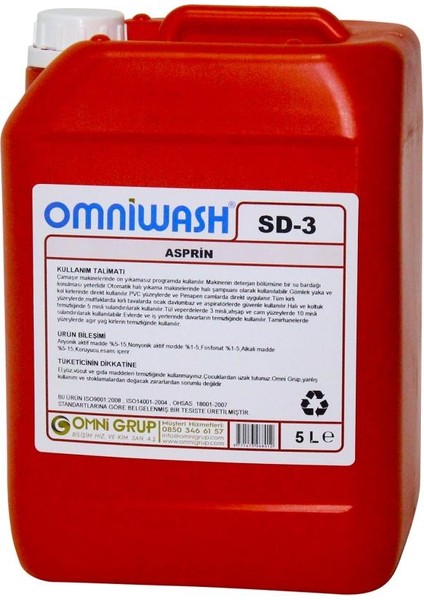 Sd-3 Asprin Genel Temizlik Ürünü 4 x 5000ML fiyatları