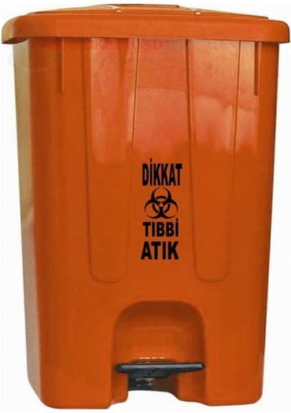 Turuncu, Pedallı, Iç Kovasız, 65 Lt Tıbbi Atık Kutusu fiyatları