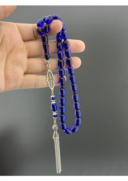 Canım Babam Yazılı Yazısı Gümüş Kapsül Kesim Ateş Kehribar Gümüş Kaplama Püsküllü