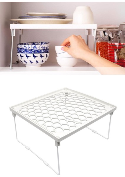 Beyaz Dolap Içi Düzenleyici Raf Organizers, Dayanıklı ve Şık Tasarım