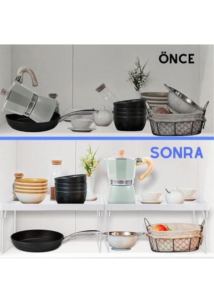 Beyaz Dolap Içi Düzenleyici Raf Organizers, Dayanıklı ve Şık Tasarım fiyatları