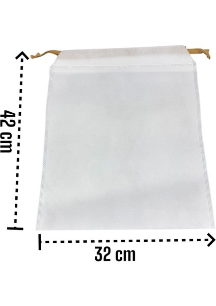12 Adet Beyaz Büzgülü Çok Amaçlı Ayakkabı Saklama Çantası Seti modelleri