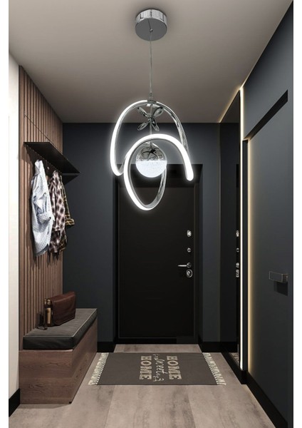 Çok Renkli Modern Sarkıt LED Avize, Kumandalı, Krom, Tek Toplu Tasarım fırsatları