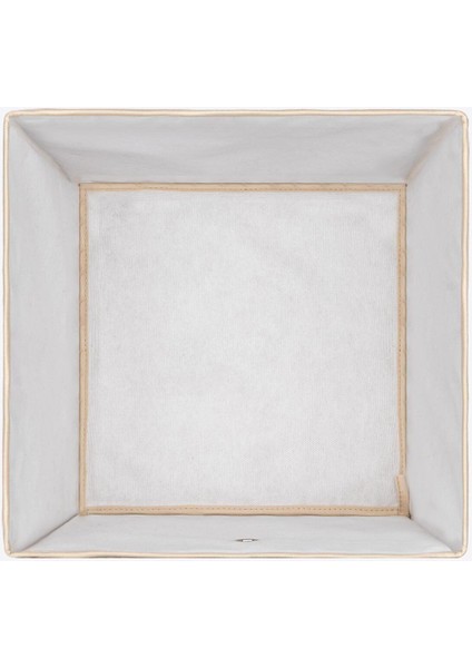 Bej 6'lı Kapaksız Saklama Kutusu Sepet Organizer 30X30X30CM