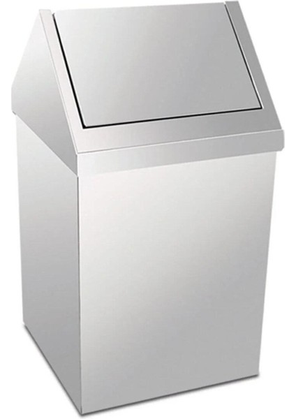 Krom Çatı Kapaklı 6 Lt Çöp Kovası, Şık ve Kullanışlı Tasarım
