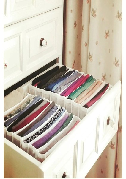 4 Adet Large Boy Beyaz Çekmece Içi Düzenleyici Seti