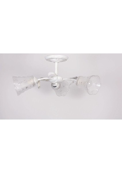 Şık 3'lü Country Plfonyer Avize, Modern ve Sade Tasarım ile Aydınlatma Şıklığı