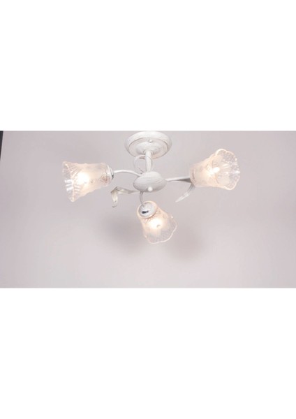 Şık 3'lü Country Plfonyer Avize, Modern ve Sade Tasarım ile Aydınlatma Şıklığı modelleri