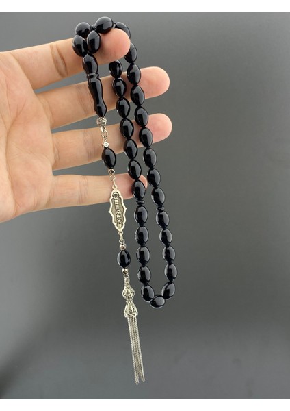 Canım Babam Yazılı Yazısı Gümüş Beyzi Kesim Ateş Kehribar Gümüş Kaplama Püsküllü fiyatları