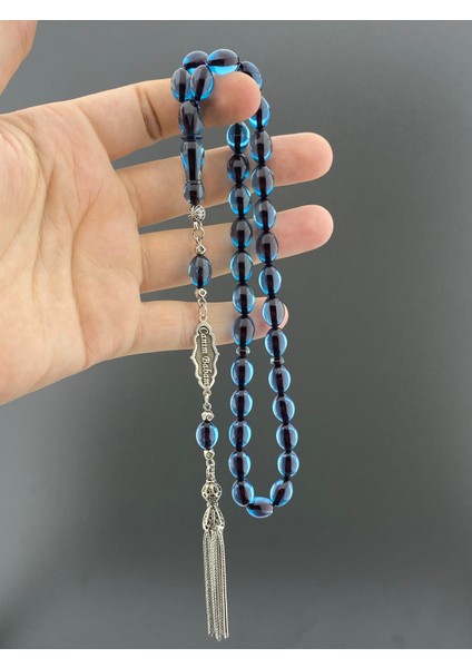 Canım Babam Yazılı Yazısı Gümüş Beyzi Kesim Ateş Kehribar Gümüş Kaplama Püsküllü