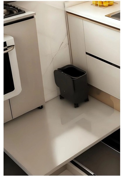 15 Litre Çok Renkli Tekerlekli Kapaklı Çöp Kovası, Banyo, Mutfak ve Ofis Kullanımı fiyatları