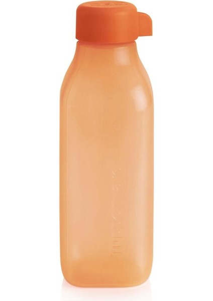 Turuncu Kare Suluk ve Matara, 500 Ml, Şık ve Hafif Tasarım