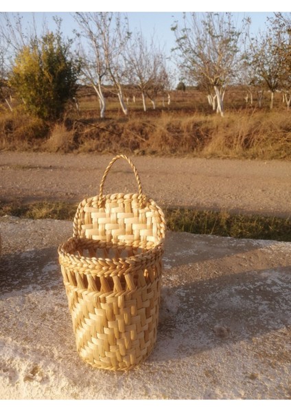Kahverengi Hasır Posta Sepeti, Duvar Saksısı, Gazete, Kitap ve Poşetlik, 10X17 cm fırsatları
