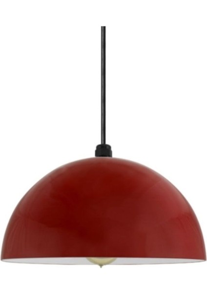 Kırmızı Metal Sarkıt Avize, Çocuk ve Yatak Odası Için 30 Cm, Şık ve Modern Tasarım