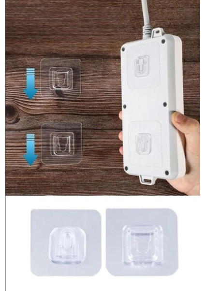 Şeffaf Çift Taraflı Yapışkanlı Geçmeli Eşya Sabitleme Klipsi, Duvar Kancası fiyatları