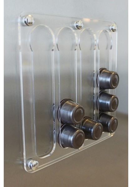 Turkuaz Mıknatıslı Kapsül Kahve Tutucu ve Düzenleyici