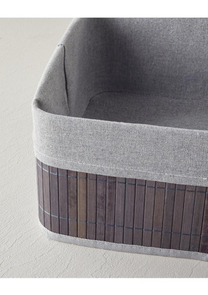 Bambu Sepet 20X15X10 cm Antrasit, Şık ve Çok Amaçlı Saklama Çözümü fiyatları