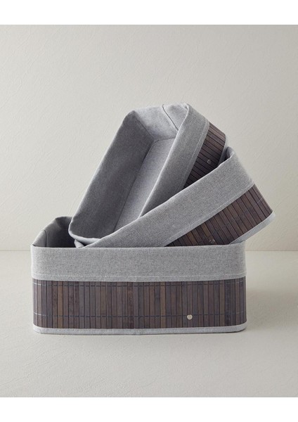 Bambu Sepet 20X15X10 cm Antrasit, Şık ve Çok Amaçlı Saklama Çözümü modelleri
