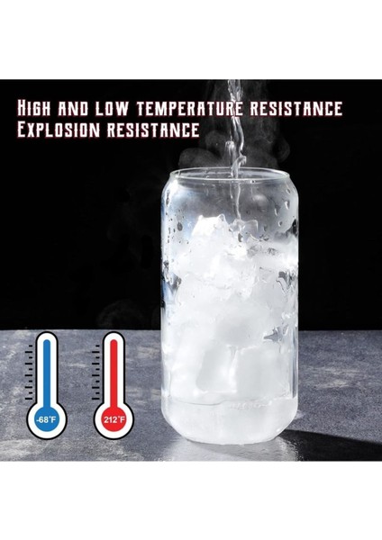 4'lü Isıya Dayanıklı Ahşap Kapaklı Cam Bardak Seti, Pipet ve Temizlik Fırçası Içerir