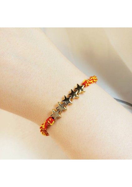 Galatasaray 5 Yıldız Şampiyonluk Makrome Örgü Taraftar Bilekliği | Sarı Kırmızı Renk El Yapımı Unisex Gs Bileklik | Şampiyonluk Özel Seri Futbol Taraftar Takısı | Galatasaray Bileklik fırsatları