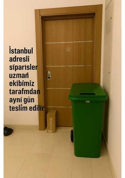 Yeşil 120 Litre Çok Renkli Geniş Kullanım Alanı Çöp Konteyneri modelleri