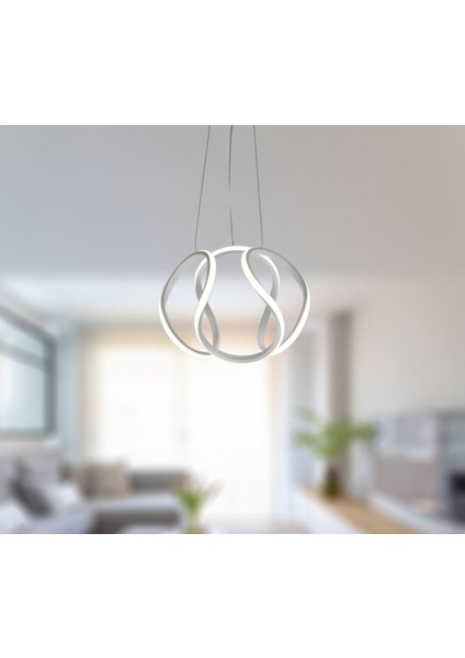 Kavisli Beyaz LED Avize, Sarı Işık, Modern ve Şık Tasarım, Evinize Şıklık Katın fiyatları