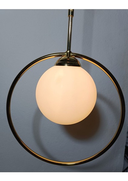 Modern Altın Kaplamalı Şık Sarkıt Avize, LED Ampullü, Asma Tavan Tasarımı