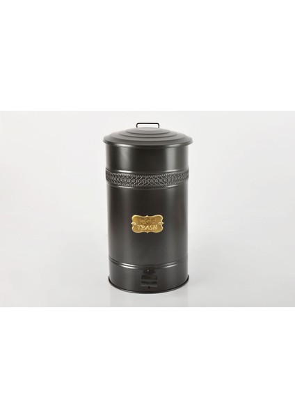 Siyah Galvaniz Metal Pedallı Çöp Kovası 30 Litre, Dayanıklı ve Şık Tasarım fiyatları