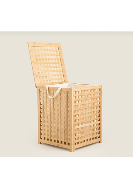 Şık ve Doğal Bambu Hasır Çamaşır Sepeti, 60X40 Cm, Bej Renk Seçeneğiyle. fiyatları