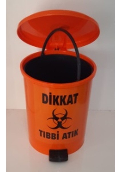 40 Lt Pedallı Tıbbi Atık Kovası, Turuncu, Güvenli ve Pratik Kullanım fırsatları